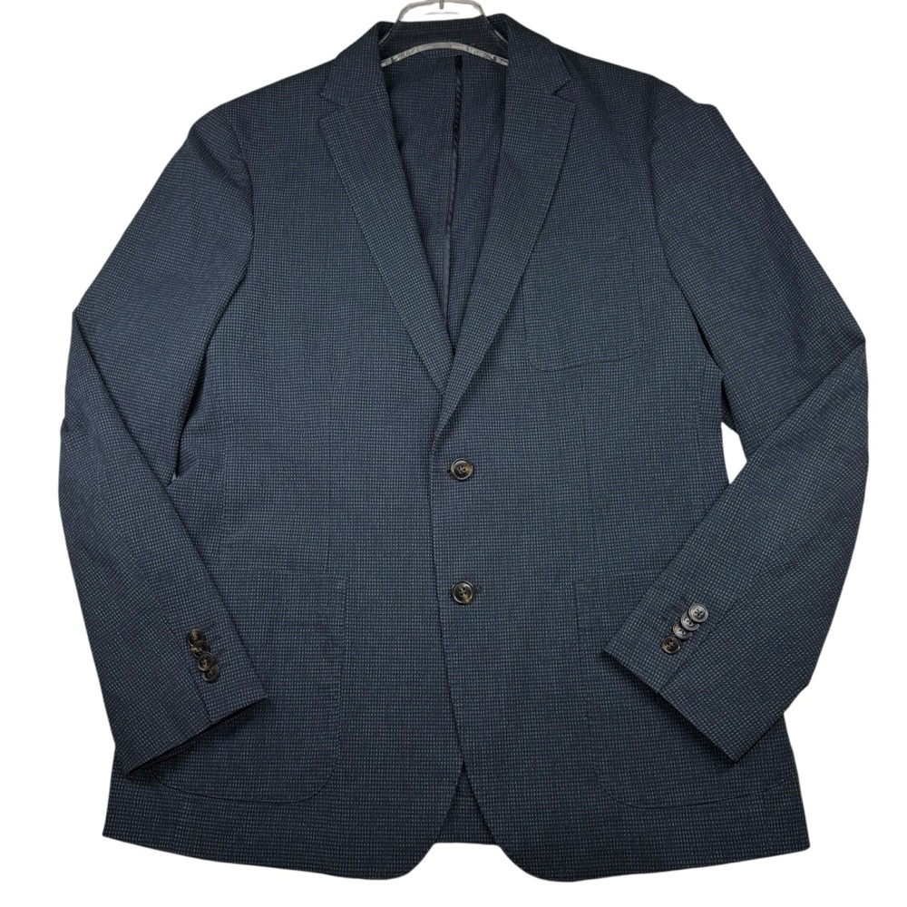 Michael Kors Seersucker Stretch Cotton Blazer, 42R